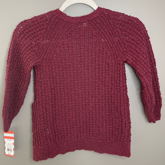 Cat & Jack Girls Maroon Sweater4-5 - Picture 3 of 4